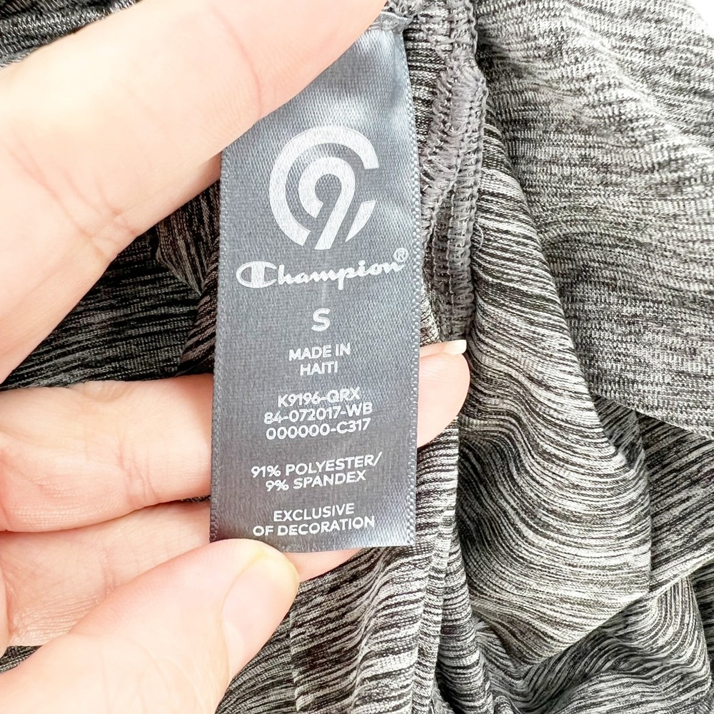 Champion C9 Womens Grey Space Dye Side Tie Knot Activewear Top Small - Picture 4 of 5
